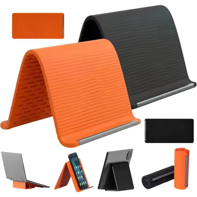 Useful Tablet Accessories - Flexible Foldable Silicone Phone Holder Portable
