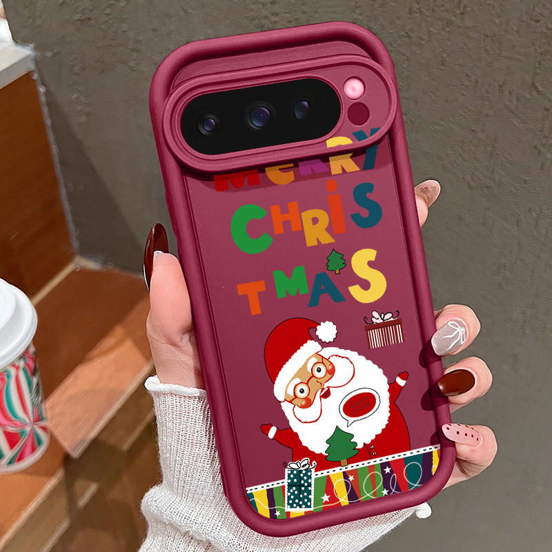 Google Pixel 8A - Christmas Santa Claus Pattern Soft Case