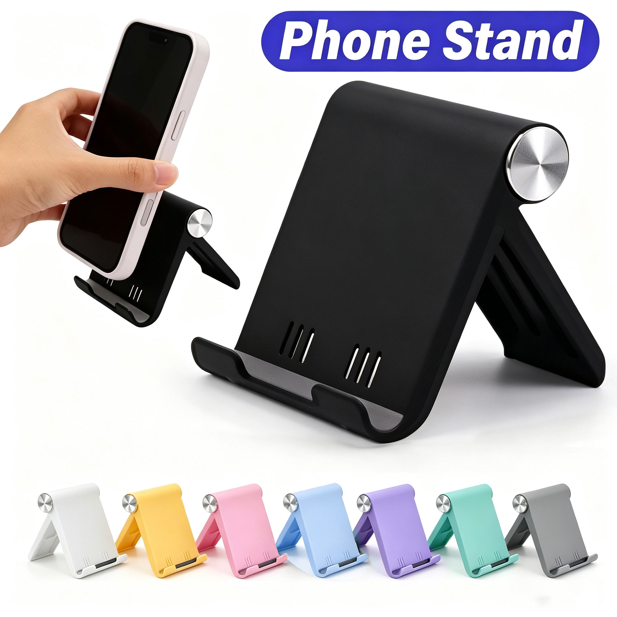 Useful Tablet Accessories - 2pcs Foldable Phone Stand, 8 Colors