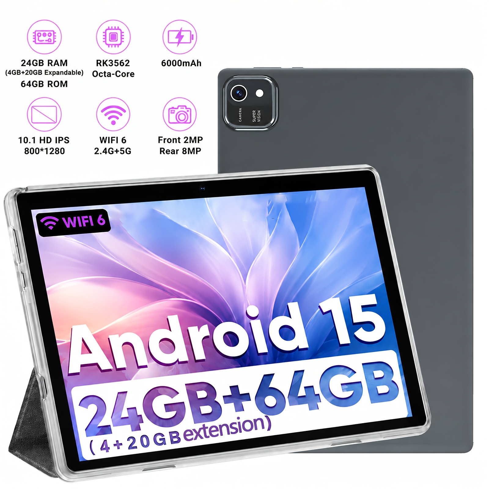 10.1-inch 2-in-1 Android15 Tab - đánh giá và giá Ram Tablet Accessories