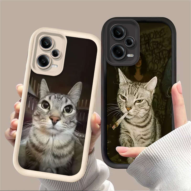 Trendy Cat Smoking Phone Case  - đánh giá và giá Xiaomi Redmi Note 14