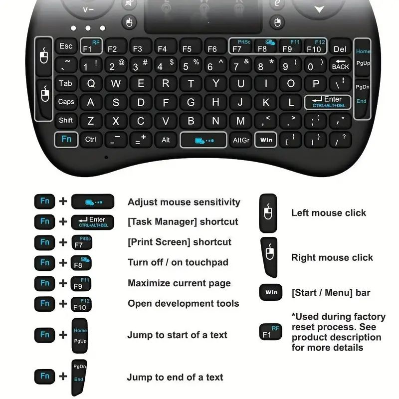 Mini Wireless Keyboard 2.4GHz  - đánh giá và giá Windows Tablet Accessories